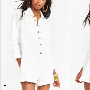 Show Me Your Mumu Denim Romper